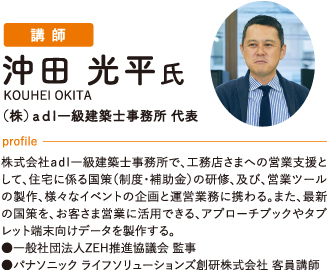 講師　(株)adl一級建築士事務所 代表 沖田 光平氏