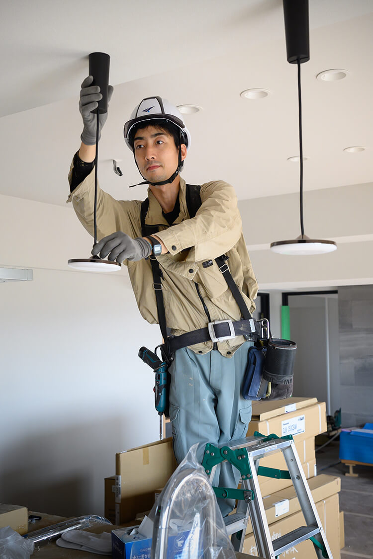 照明の長さを合わせる熱視線